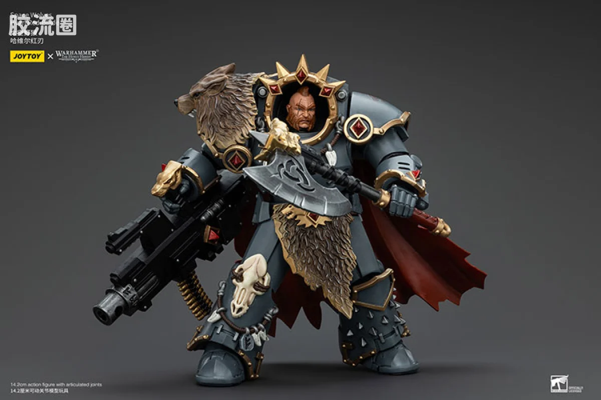 JOYTOY x 战锤40K 太空野狼 HH太空野狼 哈维尔红刃 - 图片