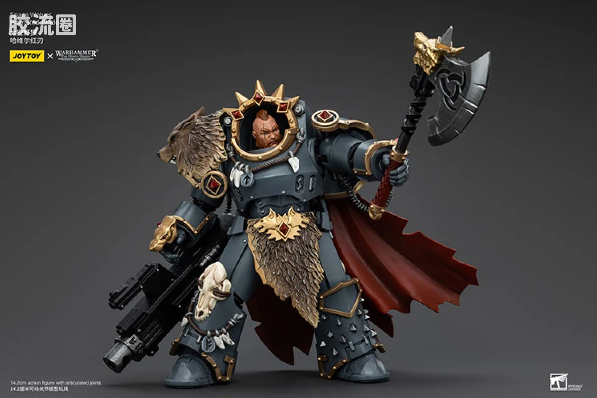 JOYTOY x 战锤40K 太空野狼 HH太空野狼 哈维尔红刃 - 图片