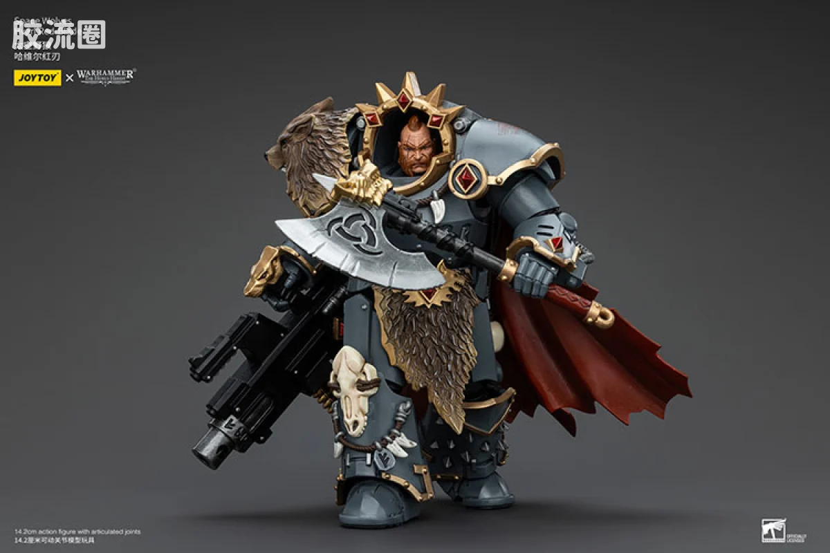 JOYTOY x 战锤40K 太空野狼 HH太空野狼 哈维尔红刃 - 图片