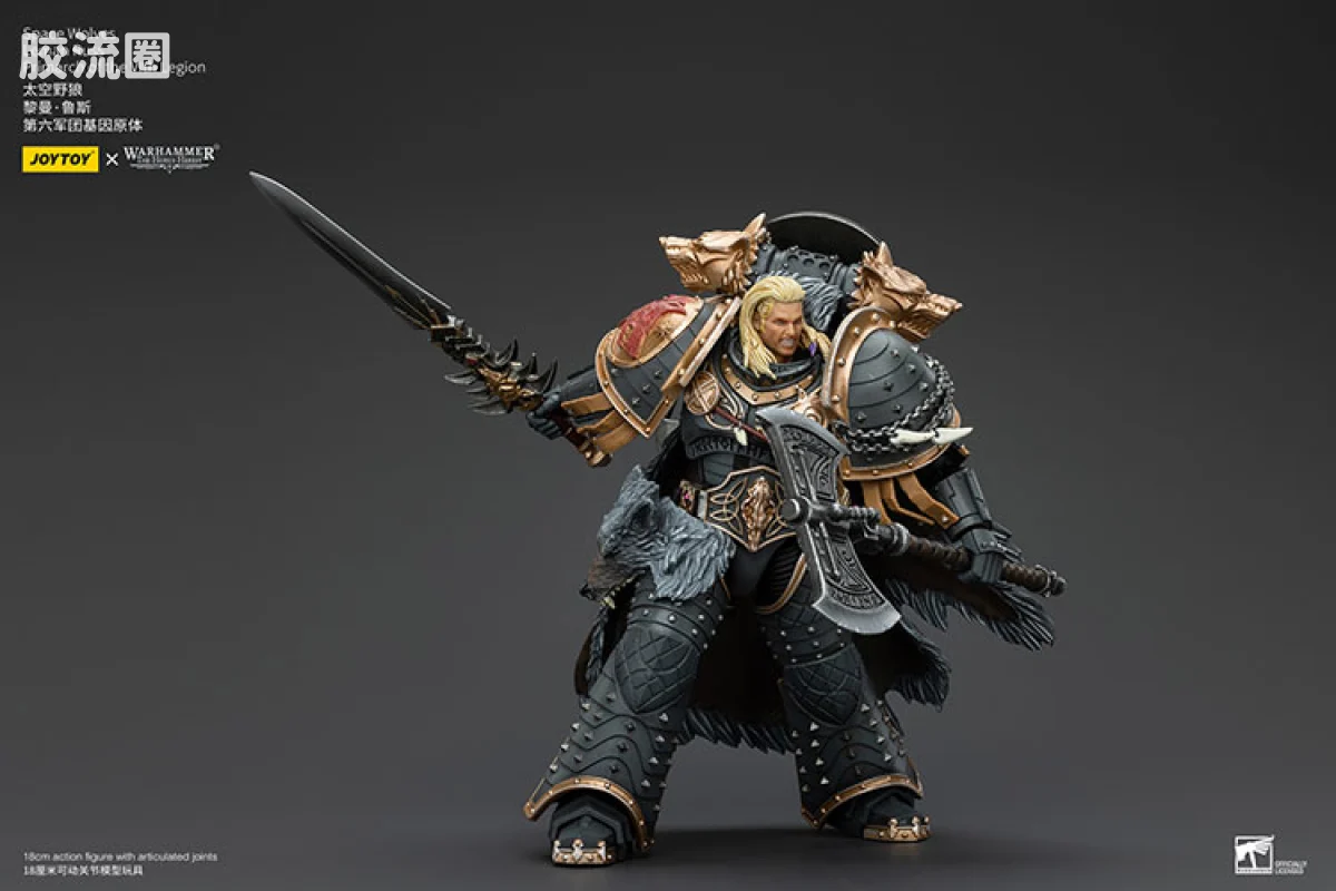 JOYTOY x 战锤40K 基因原体 帝皇子嗣 HH太空野狼 黎曼•鲁斯 第6基因原体 - 图片