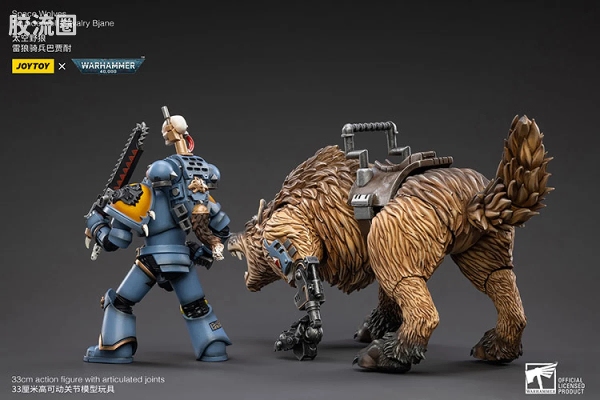 JOYTOY x 战锤40K 太空野狼 太空野狼雷狼骑兵巴贾耐 - 图片