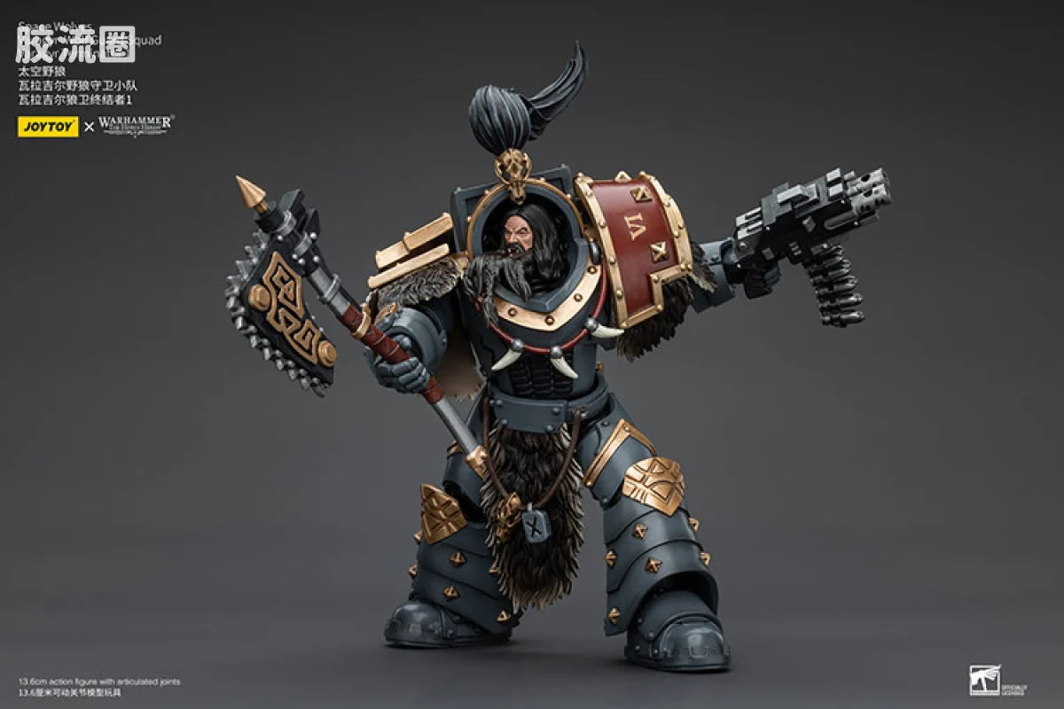 JOYTOY x 战锤40K 太空野狼 HH太空野狼 瓦拉吉尔野狼守卫小队 - 图片