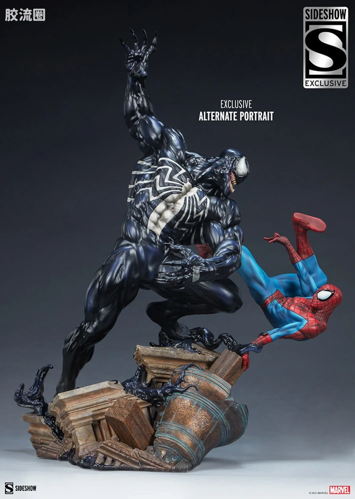 sideshow静态模型系列 Maquette Marvel 蜘蛛侠对毒液 - 图片