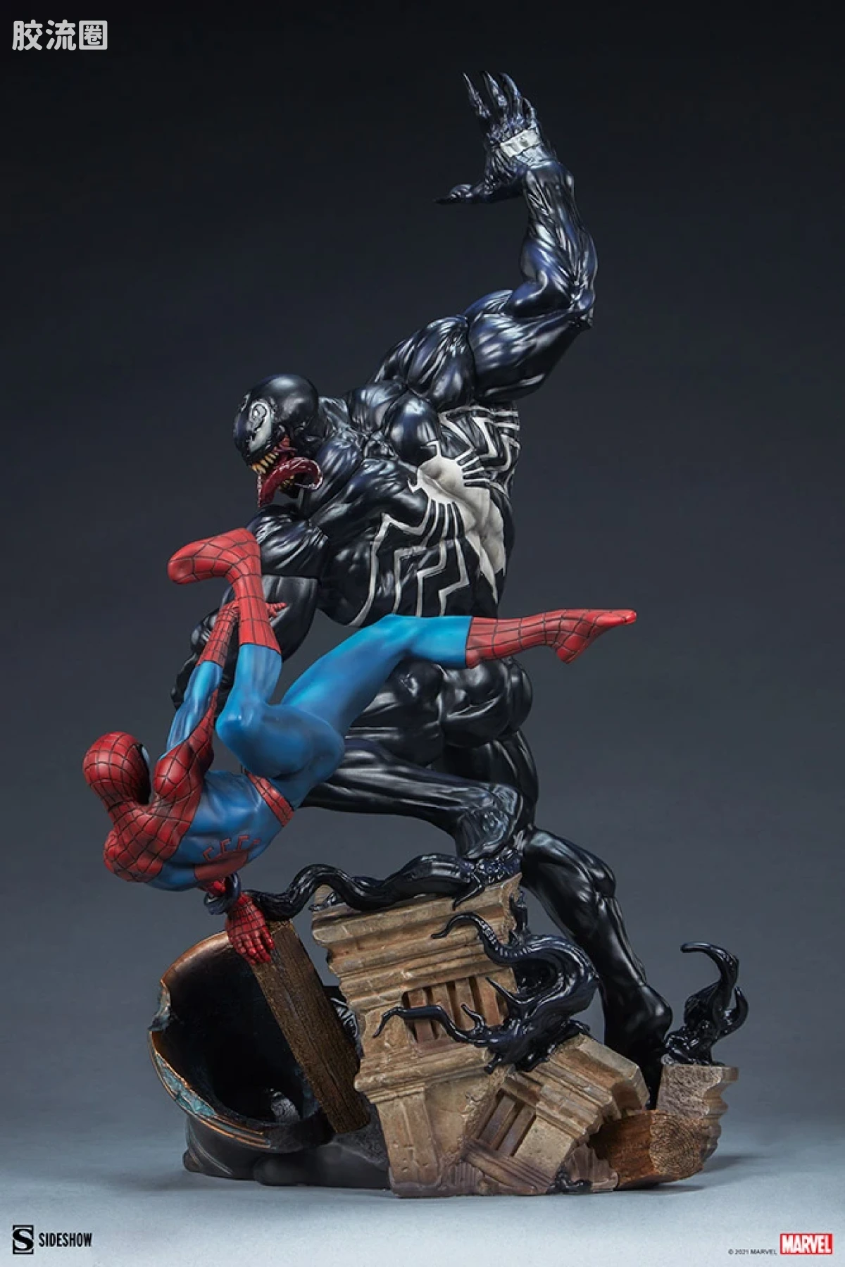 sideshow静态模型系列 Maquette Marvel 蜘蛛侠对毒液 - 图片