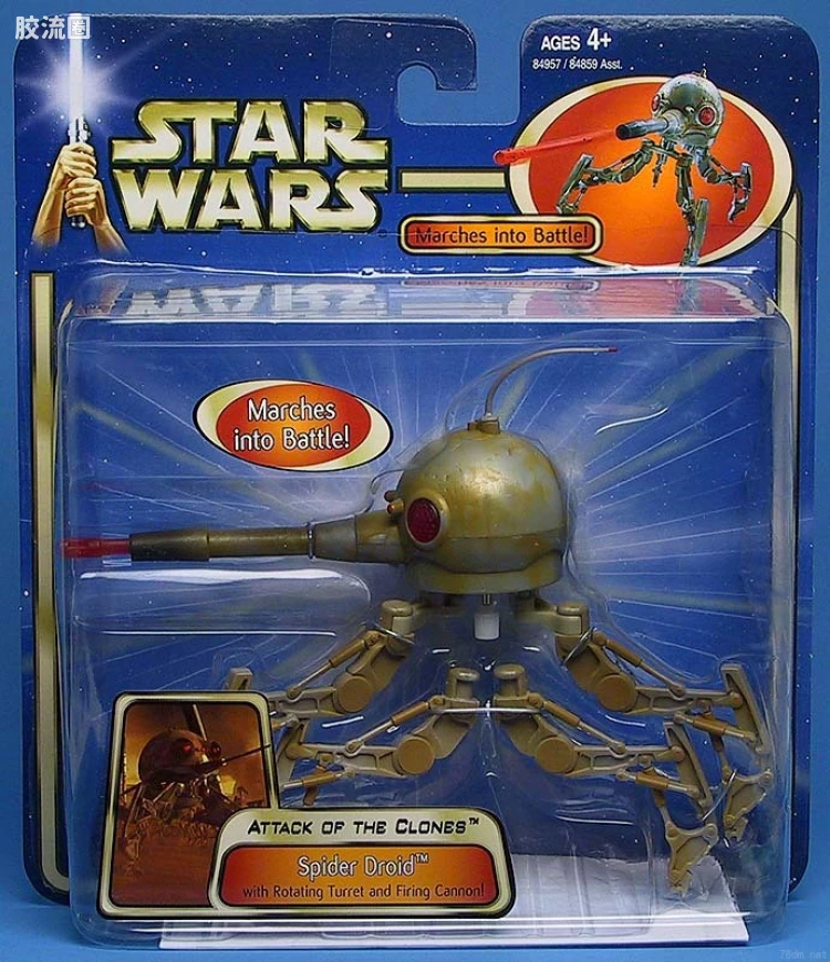 Spider Droid with Rotating Turret and Firing Cannon!