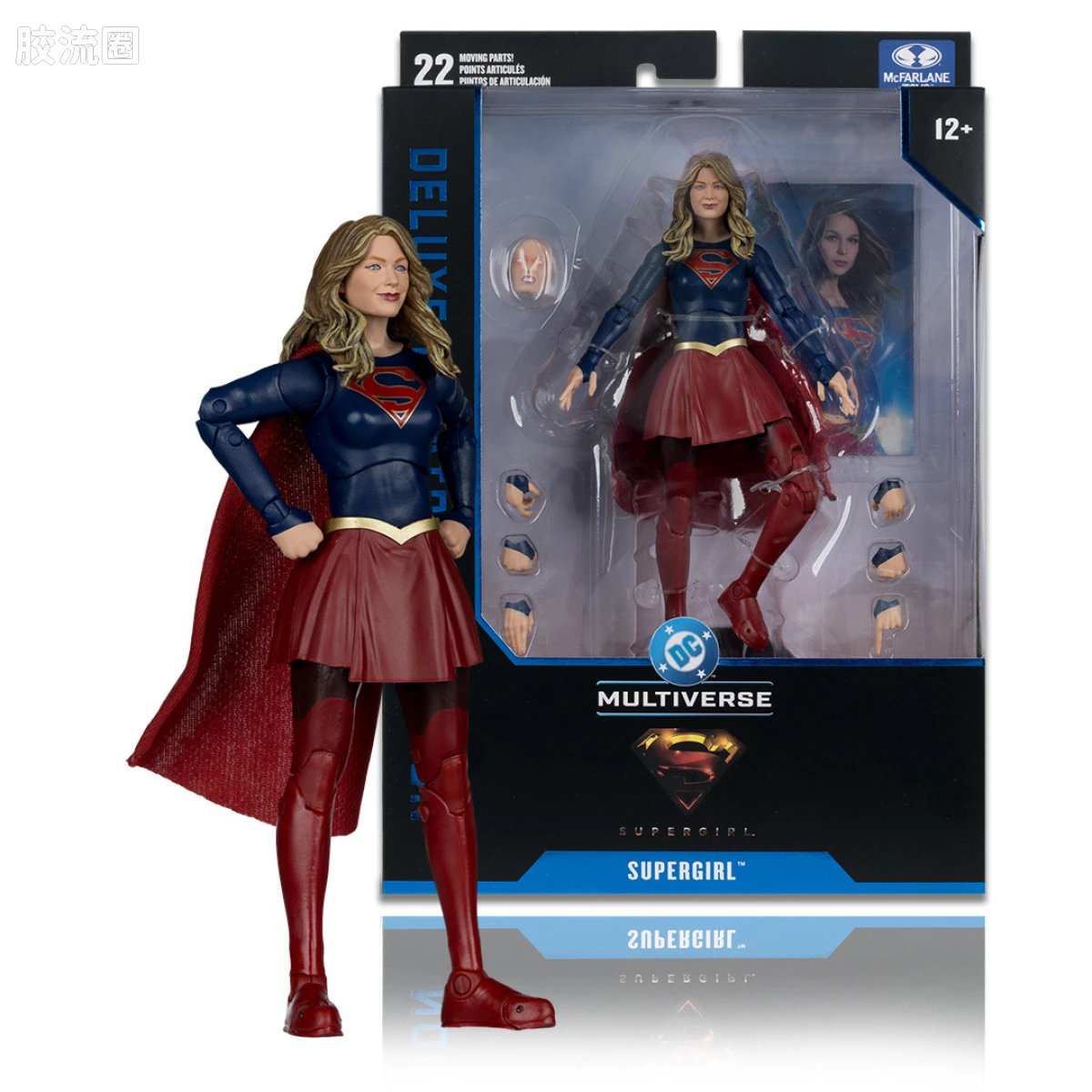 麦克法兰 DC多元宇宙/DC Direct 可动人偶系列 多人盒装 超女（电视剧版）/ 超人（超人归来）/ 超人：热视力（蝙蝠侠大战超人：正义黎明）套装 - 图片