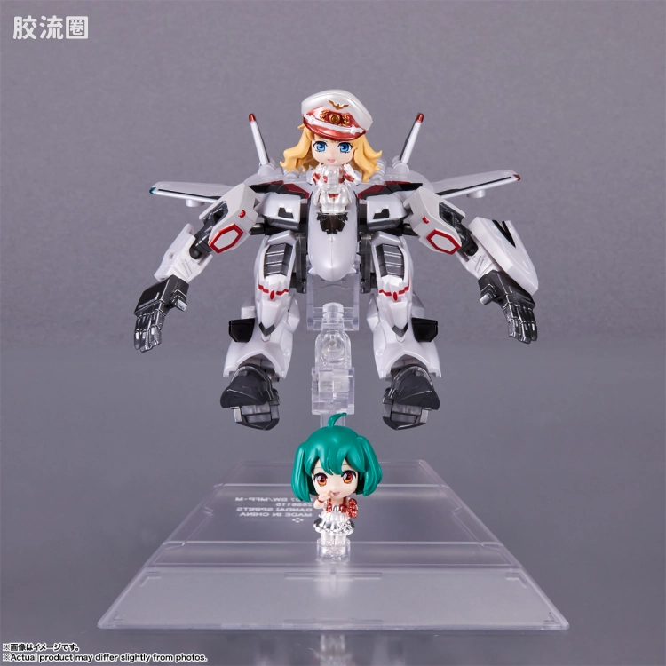 TINY SESSION 限定版 VF-25F 弥赛亚女武神(早乙女阿尔特机) with 雪莉露·诺姆&兰花·李 -金属配色版- - 图片