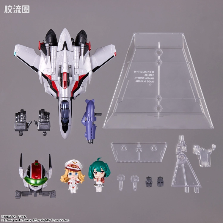 TINY SESSION 限定版 VF-25F 弥赛亚女武神(早乙女阿尔特机) with 雪莉露·诺姆&兰花·李 -金属配色版- - 图片