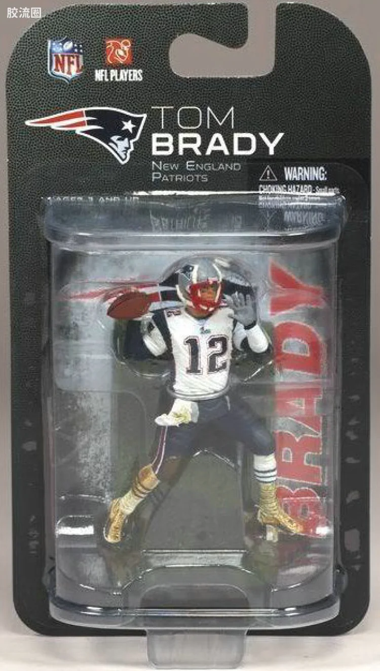 麦克法兰NFL美式足球系列玩具 3寸系列第6代 TOM BRADY
