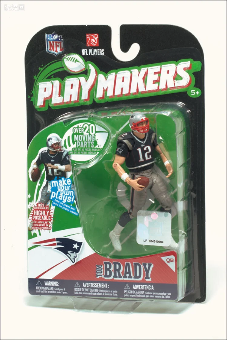 麦克法兰NFL美式足球系列玩具 PLAYMAKERS第1代 TOM BRADY