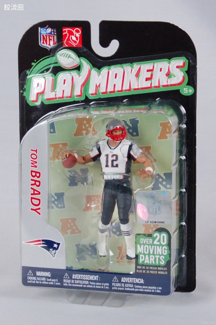 麦克法兰NFL美式足球系列玩具 PLAYMAKERS第2代 TOM BRADY