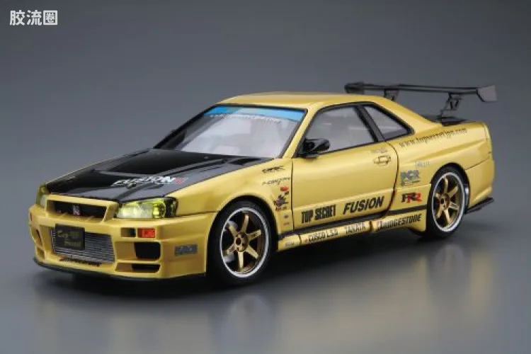 青岛社汽车拼装模型系列 1/24 改装车 TOPSECRET BNR34 SKYLINE GT-R '99(日产)
