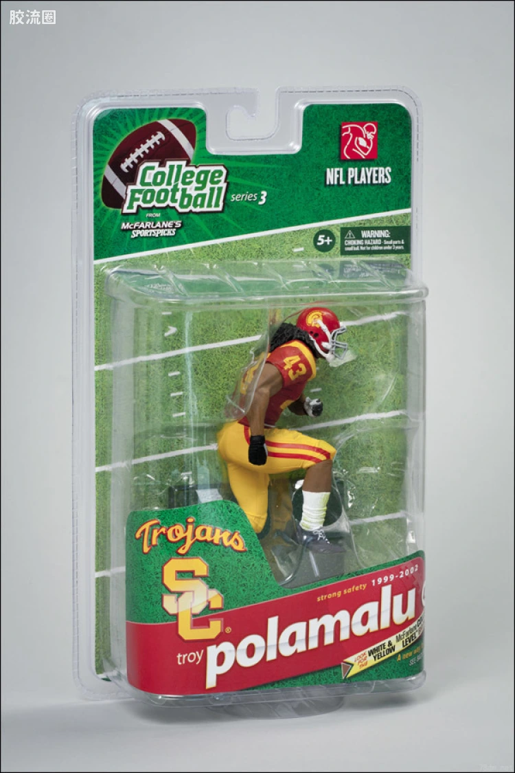 麦克法兰NFL美式足球系列玩具 COLLEGE第3代 TROY POLAMALU