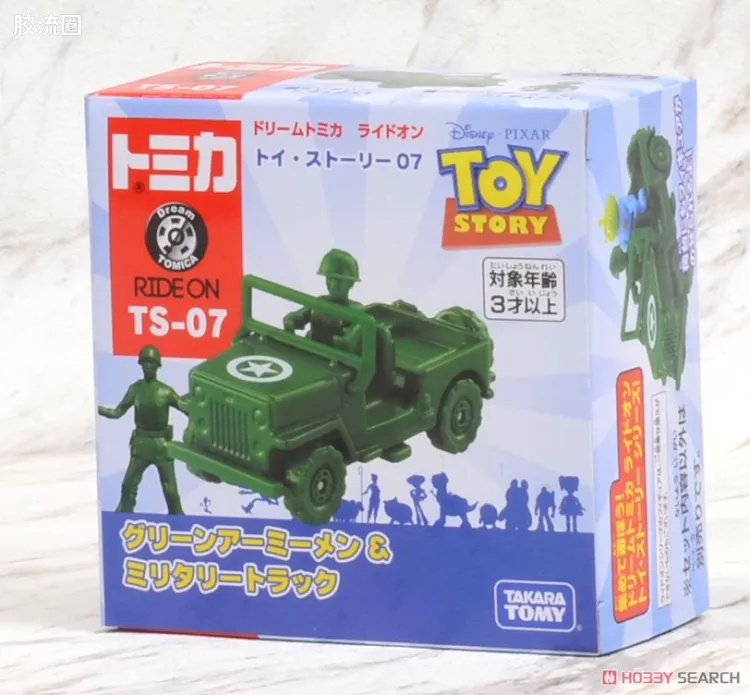 多美卡金属车系列 Dream RIDE ON 玩具总动员 TS-07 绿色大兵和军事卡车