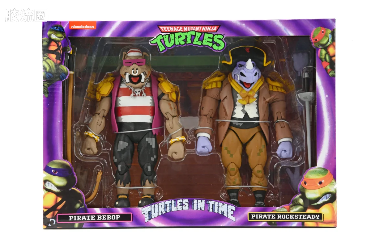 NECA 7寸可动人形系列 街机游戏 忍者神龟2 犀牛头&猪面人 海盗版 - 图片