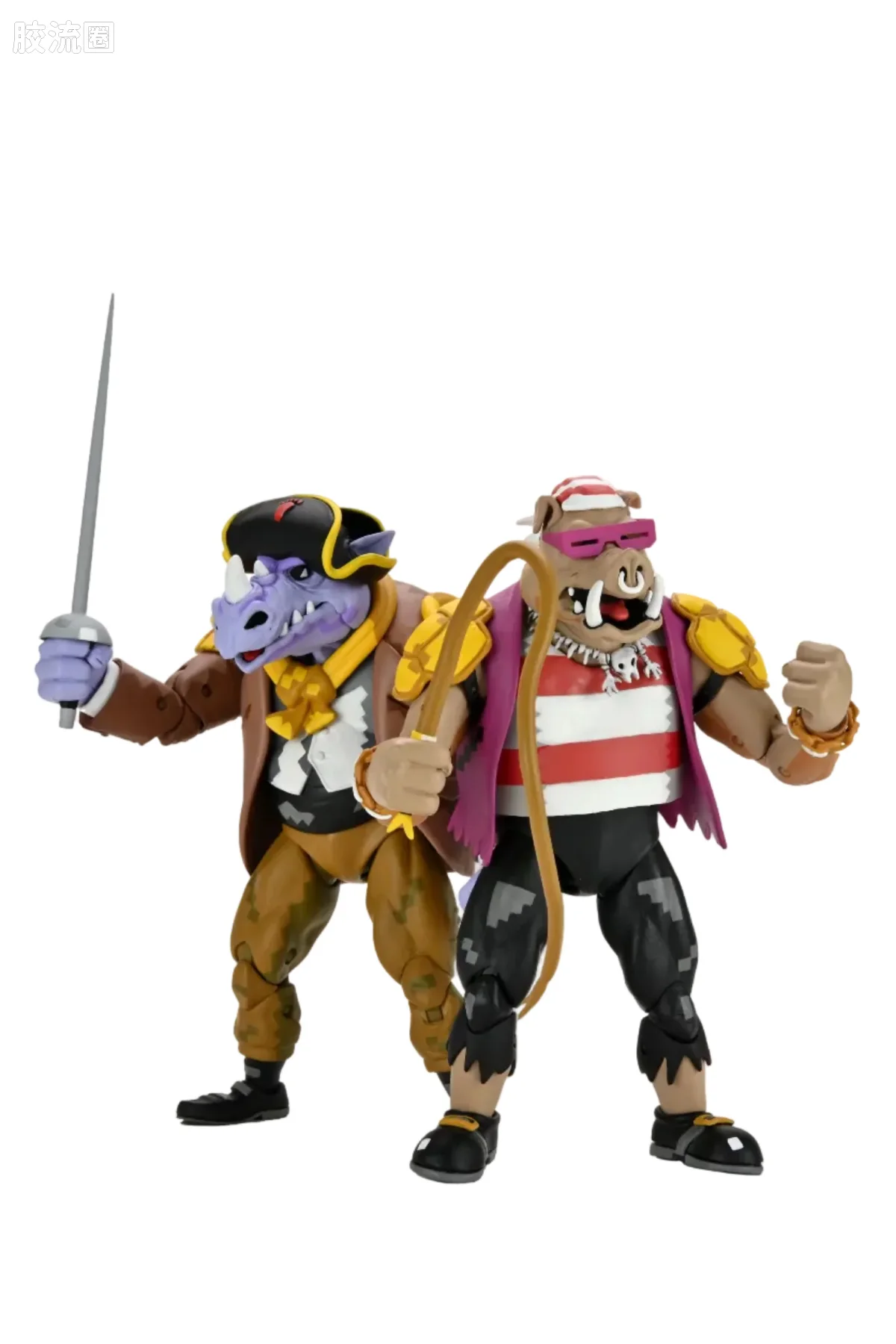 NECA 7寸可动人形系列 街机游戏 忍者神龟2 犀牛头&猪面人 海盗版 - 图片