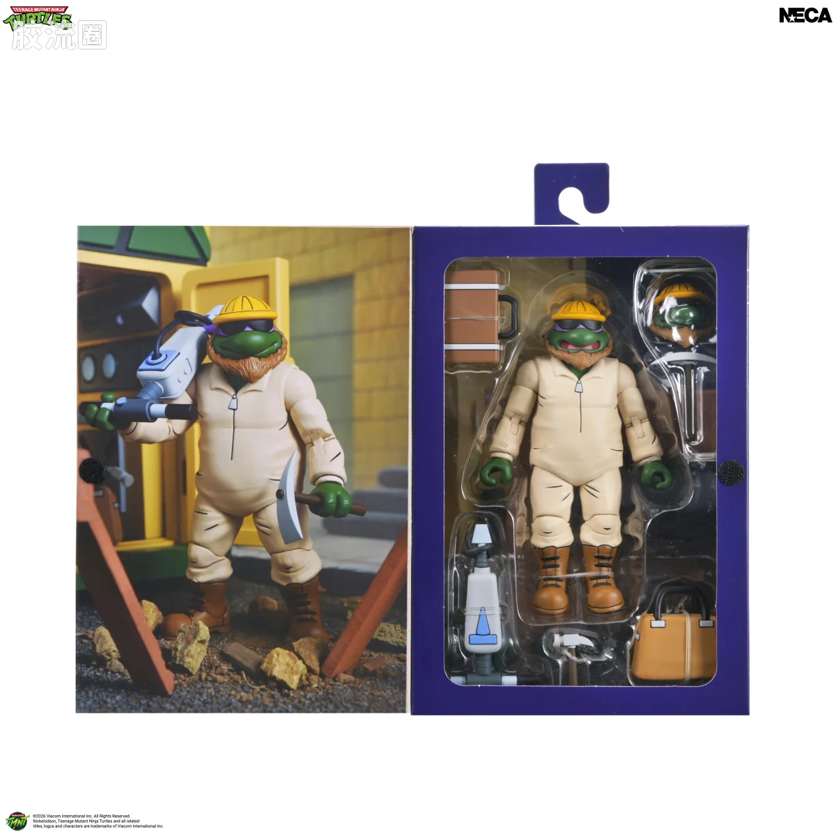 NECA 7寸可动人形系列 动画 忍者神龟系列 建筑工 多纳泰罗 - 图片