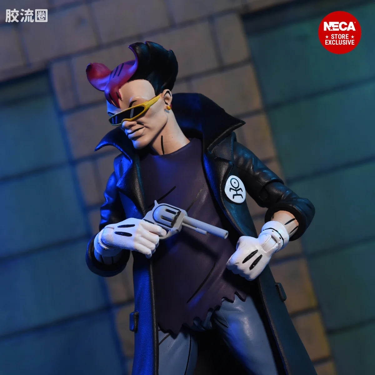 NECA 7寸可动人形系列 动画 忍者神龟系列 忍者神龟 朋克莱昂纳多、朋克拉斐尔与斯克拉格 - 图片