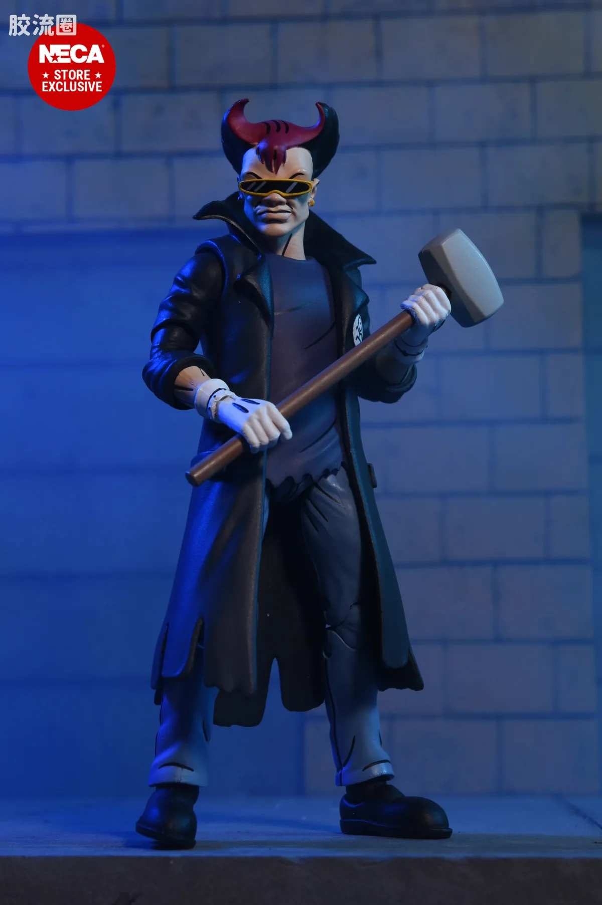 NECA 7寸可动人形系列 动画 忍者神龟系列 忍者神龟 朋克莱昂纳多、朋克拉斐尔与斯克拉格 - 图片