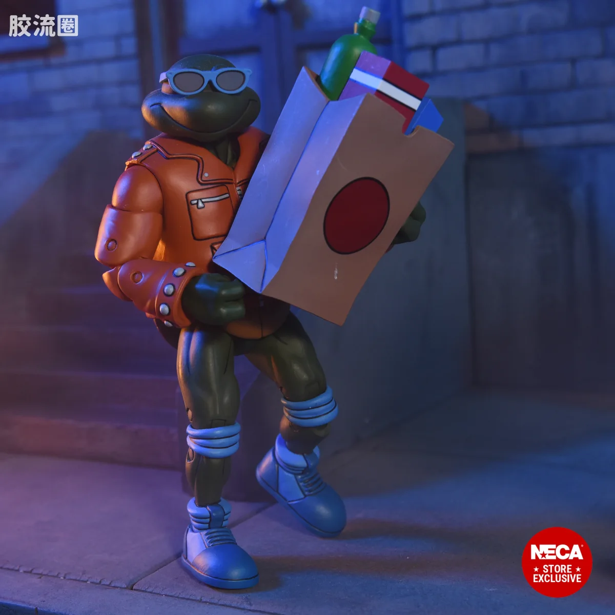 NECA 7寸可动人形系列 动画 忍者神龟系列 忍者神龟 朋克莱昂纳多、朋克拉斐尔与斯克拉格 - 图片