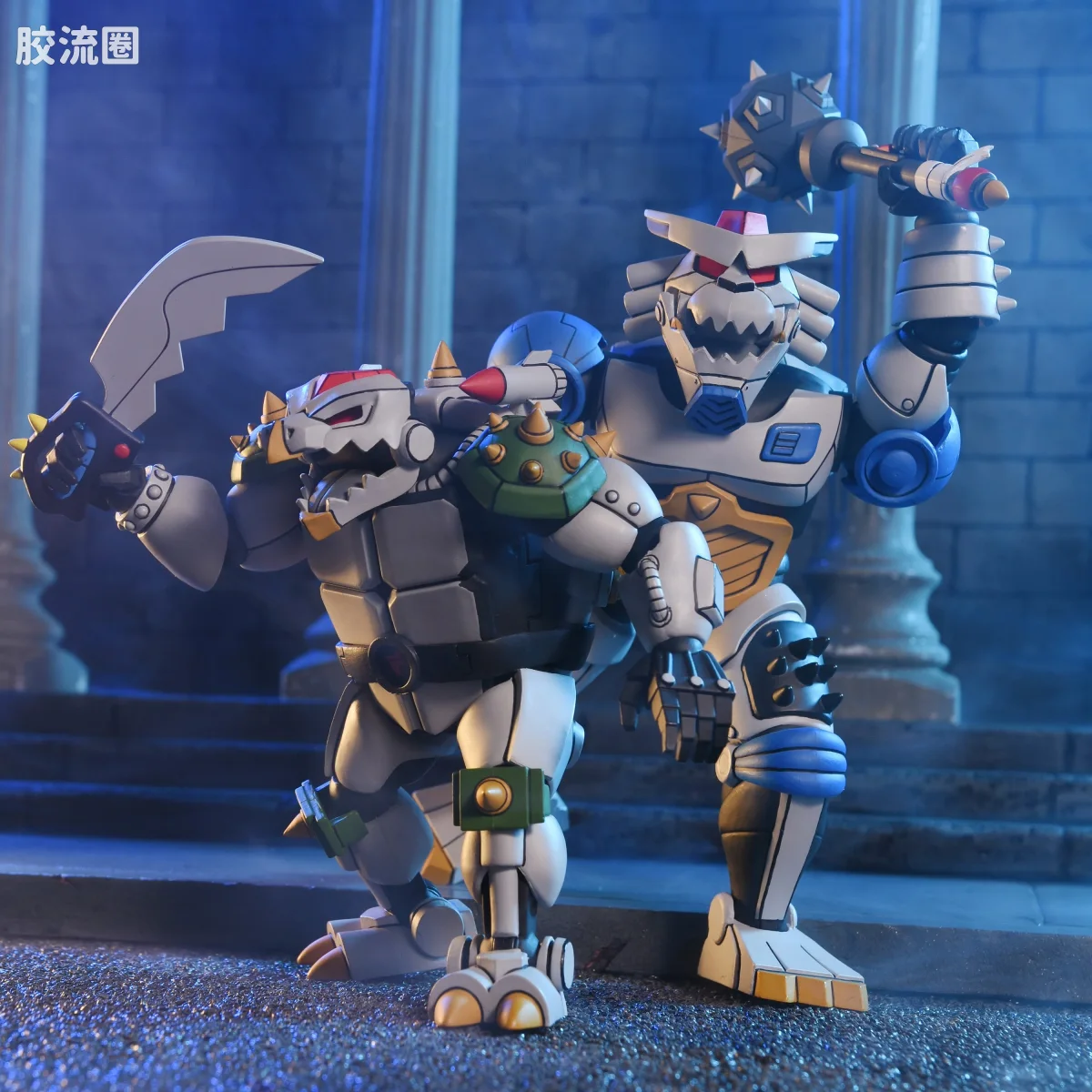 NECA 7寸可动人形系列 动画 忍者神龟系列 机械托卡 & 拉扎 - 图片