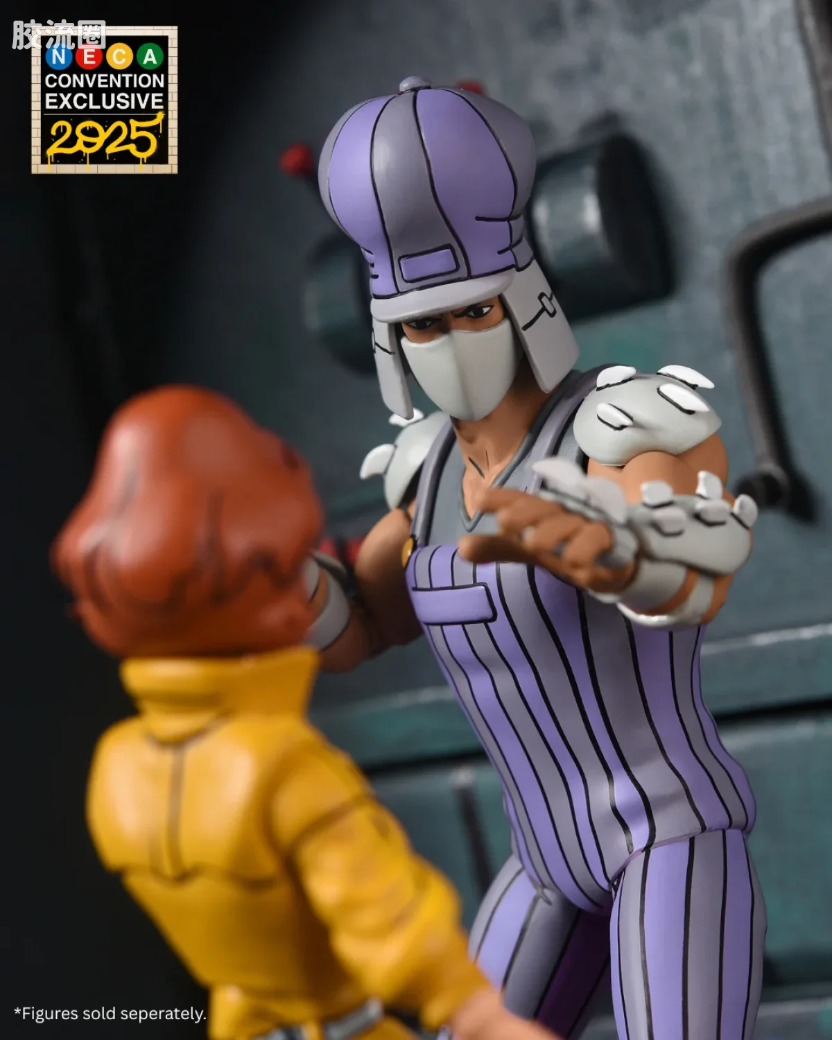 NECA 7寸可动人形系列 动画 忍者神龟系列 忍者神龟 （1987动画版） 铁轨伏击施莱德 - 图片