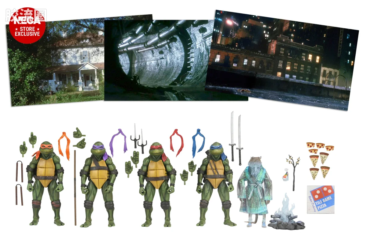 NECA 7寸可动人形系列 忍者神龟 电影版系列 0年电影 35周年纪念 5件套 - 图片