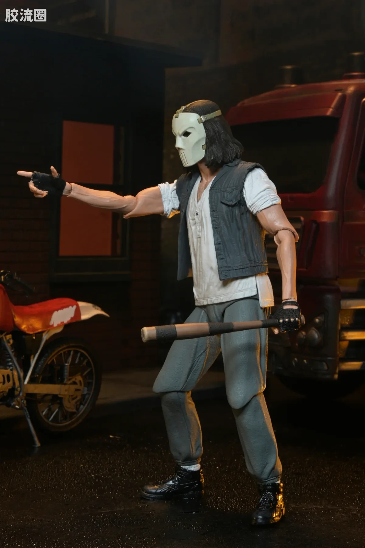 NECA 7寸可动人形系列 忍者神龟 电影版系列 忍者神龟 凯西·琼斯与越野摩托车 - 图片