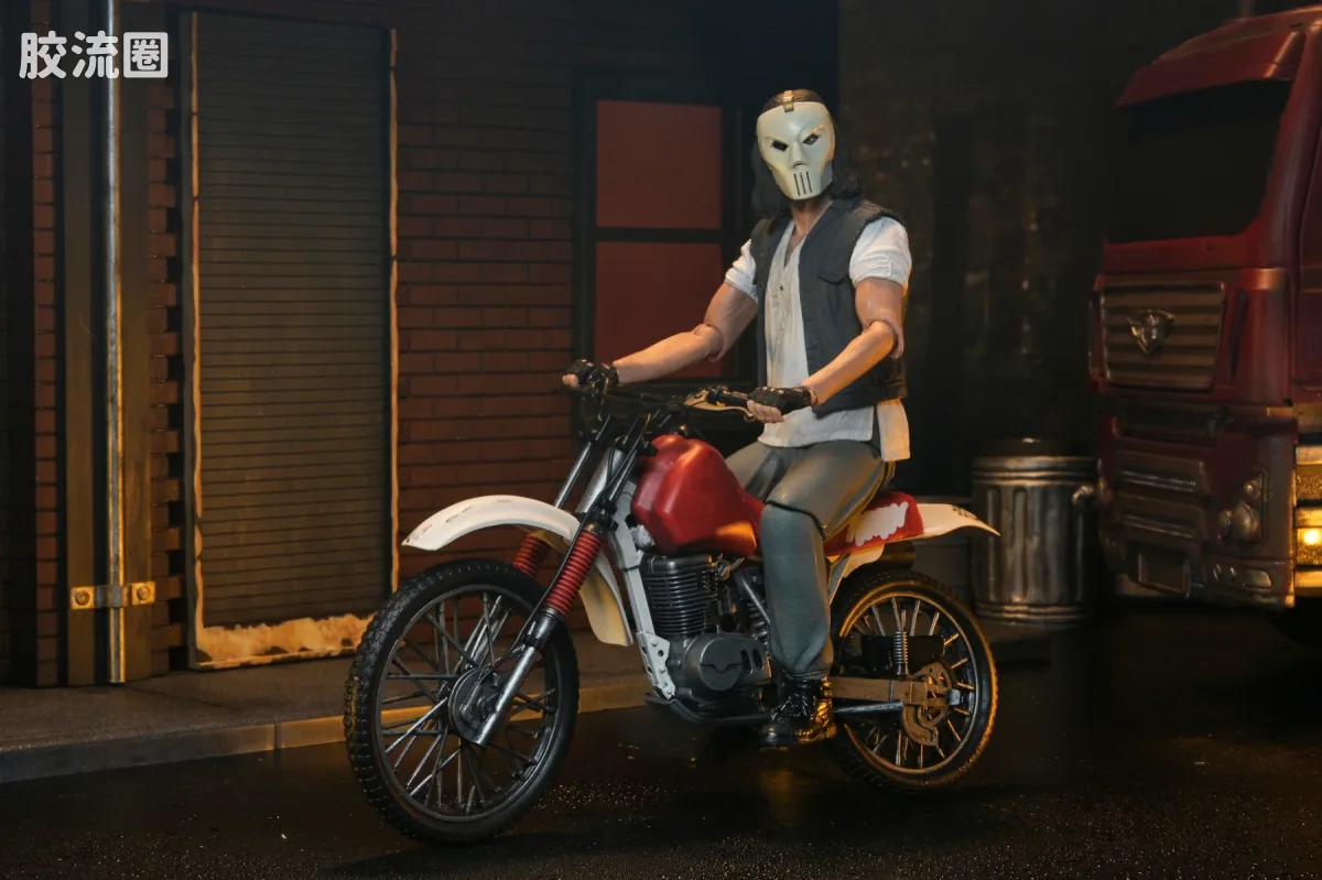NECA 7寸可动人形系列 忍者神龟 电影版系列 忍者神龟 凯西·琼斯与越野摩托车 - 图片