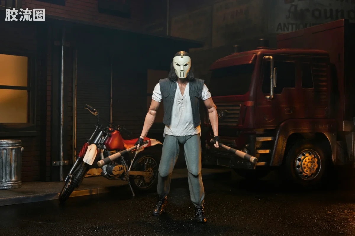 NECA 7寸可动人形系列 忍者神龟 电影版系列 忍者神龟 凯西·琼斯与越野摩托车 - 图片