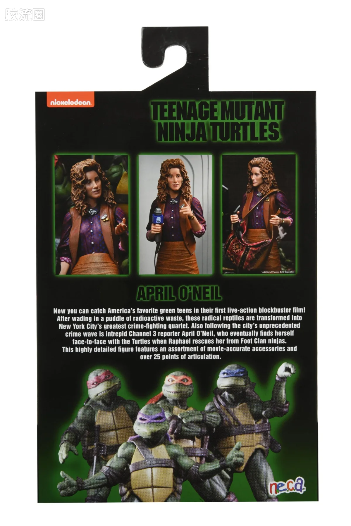NECA 7寸可动人形系列 忍者神龟 电影版系列 90年电影 忍者神龟 艾普萝·奥尼尔 双版本 - 图片