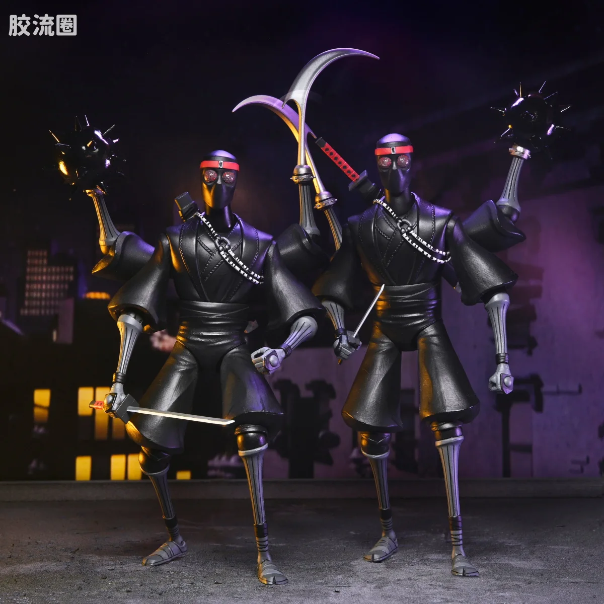 NECA 7寸可动人形系列 动画 忍者神龟系列 大脚兵 2只装 - 图片