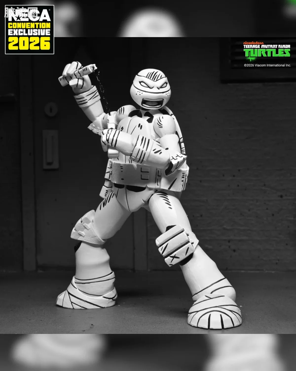 NECA 7寸可动人形系列 动画 忍者神龟系列 忍者神龟 2012动画版 草图风格神龟  4只装 - 图片