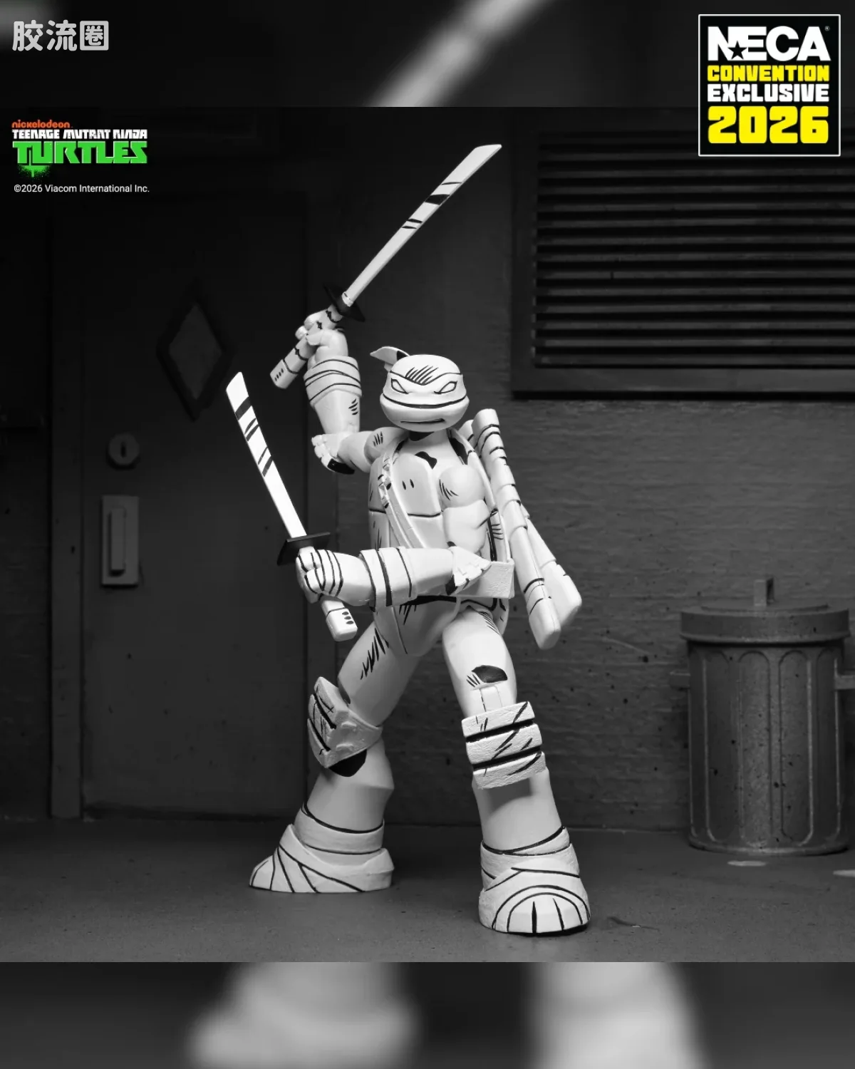 NECA 7寸可动人形系列 动画 忍者神龟系列 忍者神龟 2012动画版 草图风格神龟  4只装 - 图片