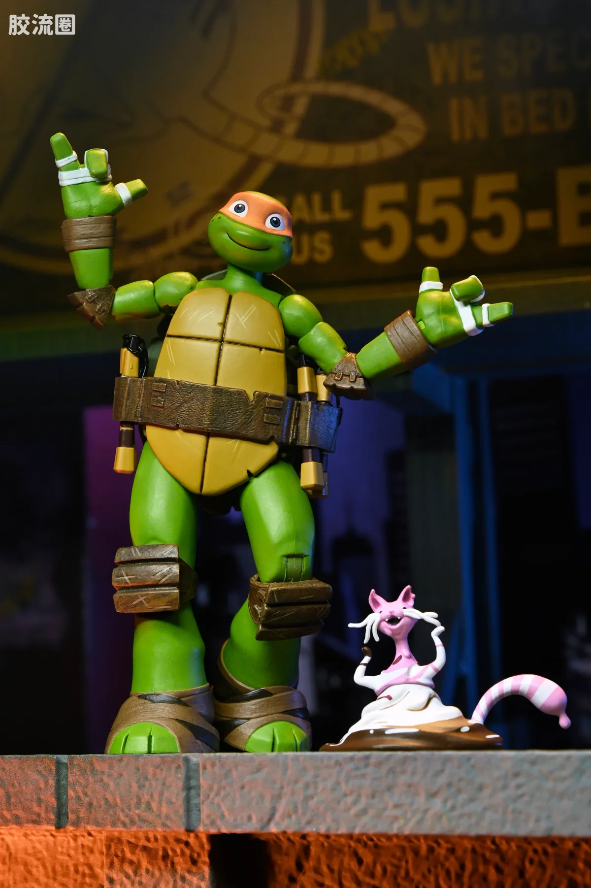 NECA 7寸可动人形系列 动画 忍者神龟系列 忍者神龟 莱昂纳多、多纳泰罗、米开朗琪罗与拉斐尔 - 图片