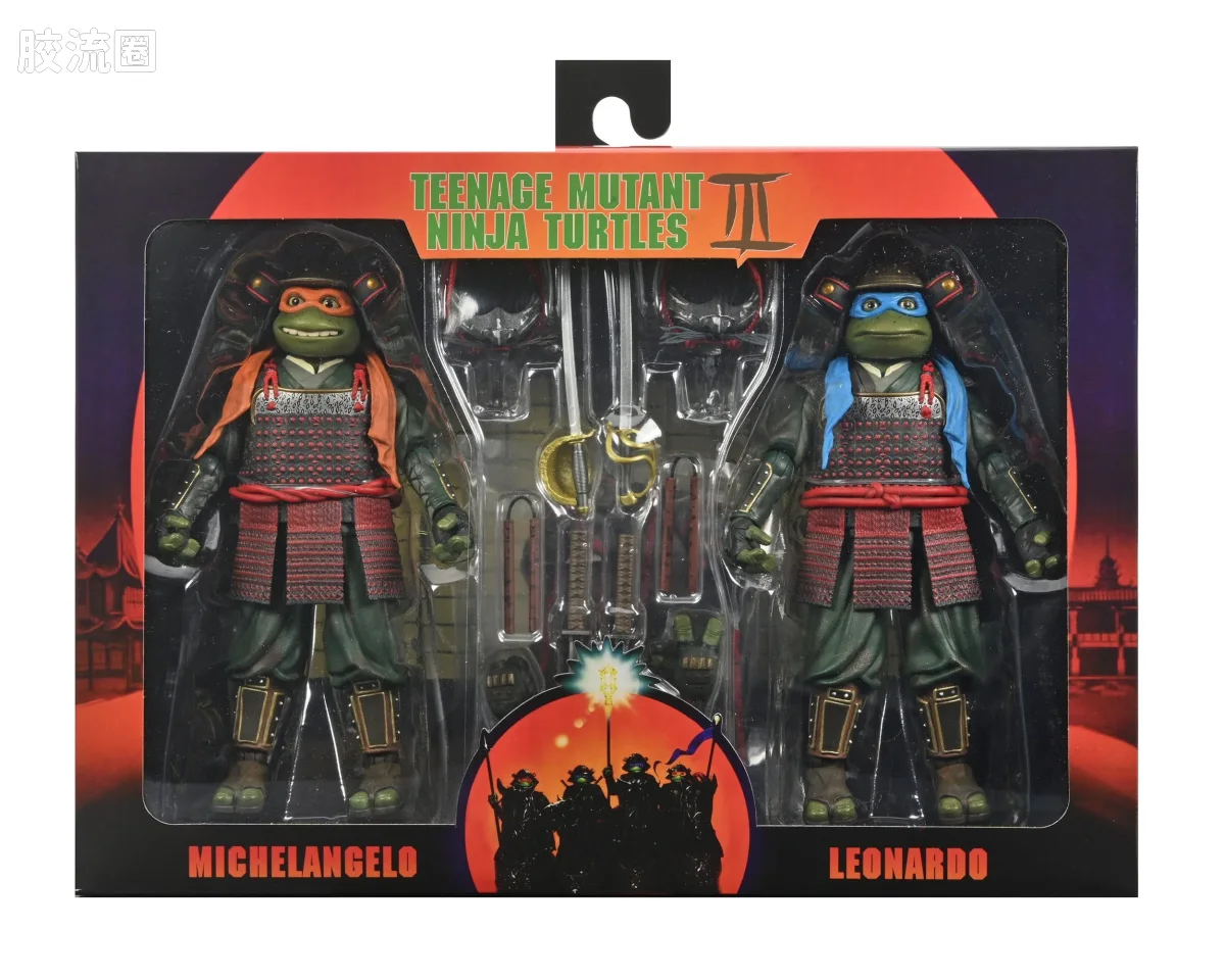 NECA 7寸可动人形系列 动画 忍者神龟系列 忍者神龟3 莱昂纳多与米开朗琪罗 - 图片