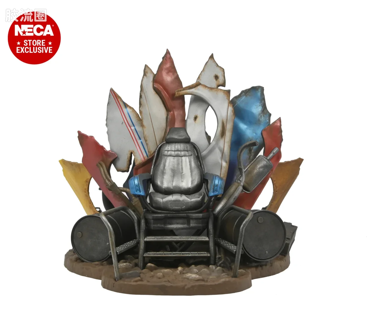 NECA 7寸可动人形系列 忍者神龟 电影版系列 忍者神龟2：软泥的秘密 史莱德的王座 - 图片