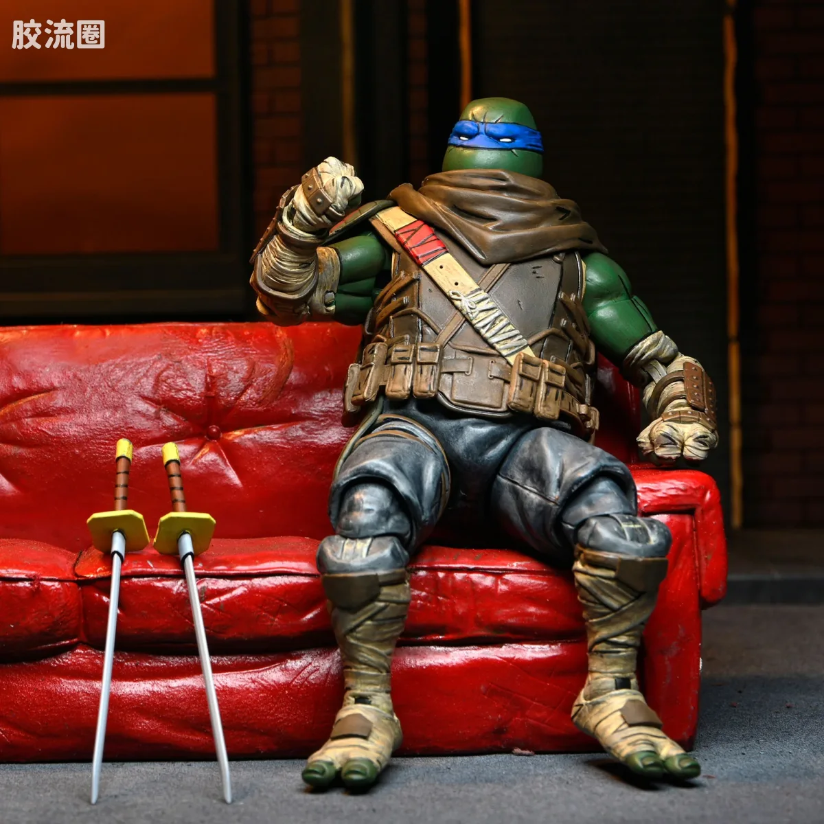 NECA 7寸可动人形系列 终极版/豪华版 漫画系列 忍者神龟:最后的浪人 莱昂纳多 - 图片
