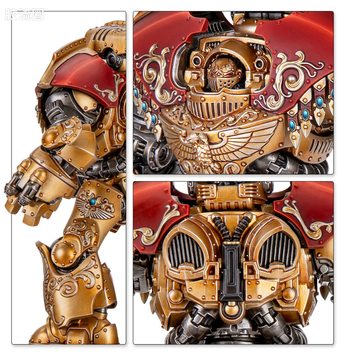 战锤40K Adeptus Custodes 帝皇禁军 泰勒蒙重型无畏机甲 - 图片