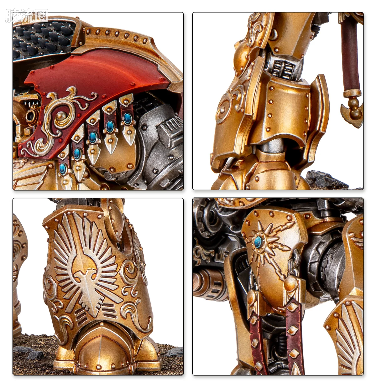 战锤40K Adeptus Custodes 帝皇禁军 泰勒蒙重型无畏机甲 - 图片
