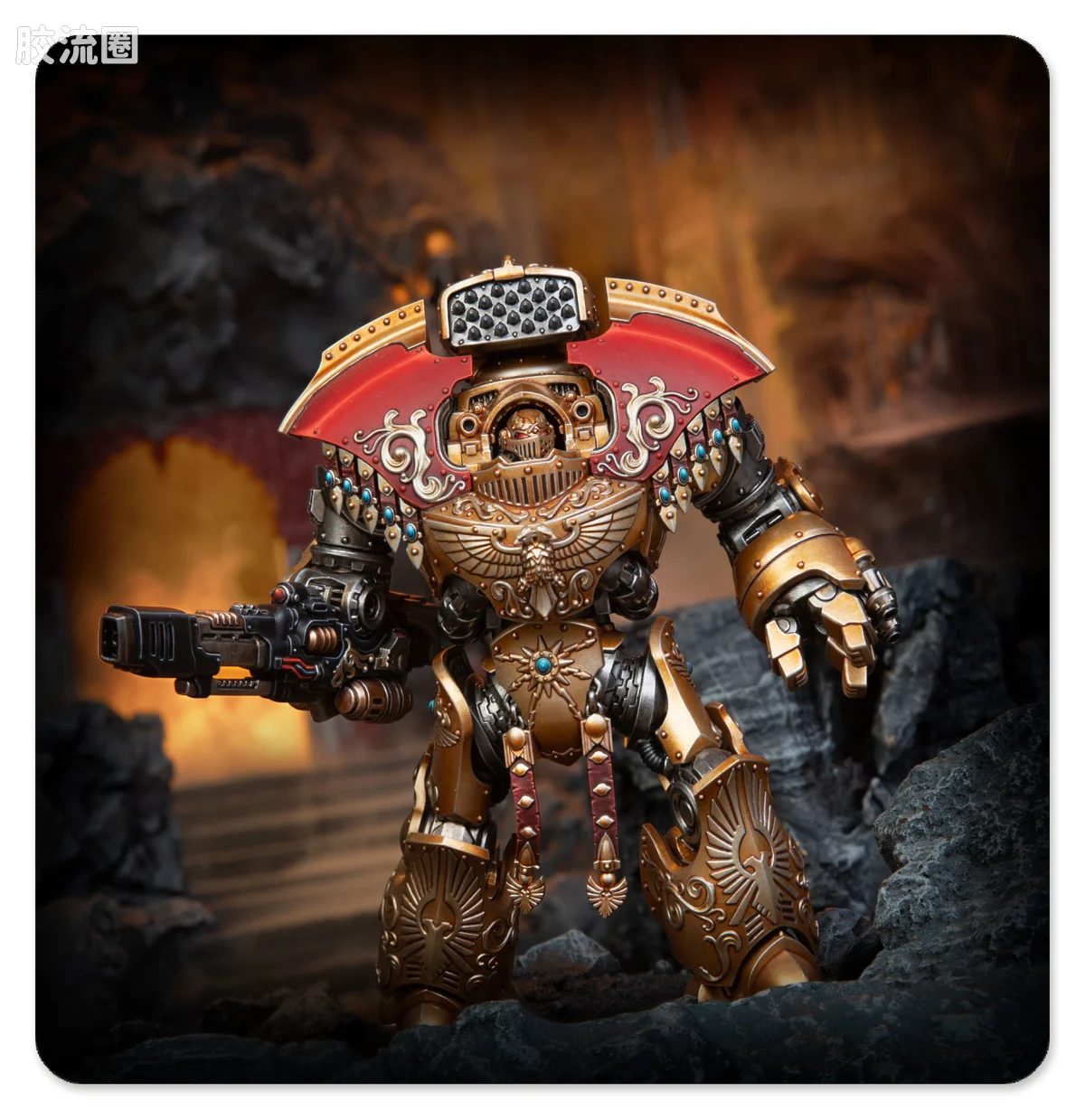 战锤40K Adeptus Custodes 帝皇禁军 泰勒蒙重型无畏机甲 - 图片