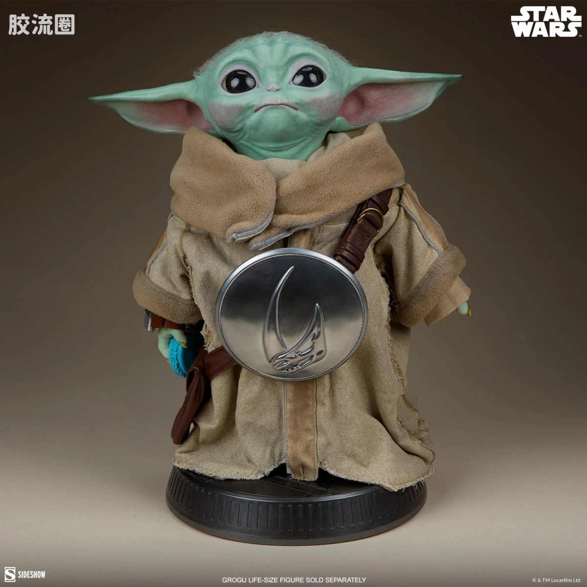 sideshow 1比1人偶系列 普通版 曼达洛人 尤达宝宝 - 图片