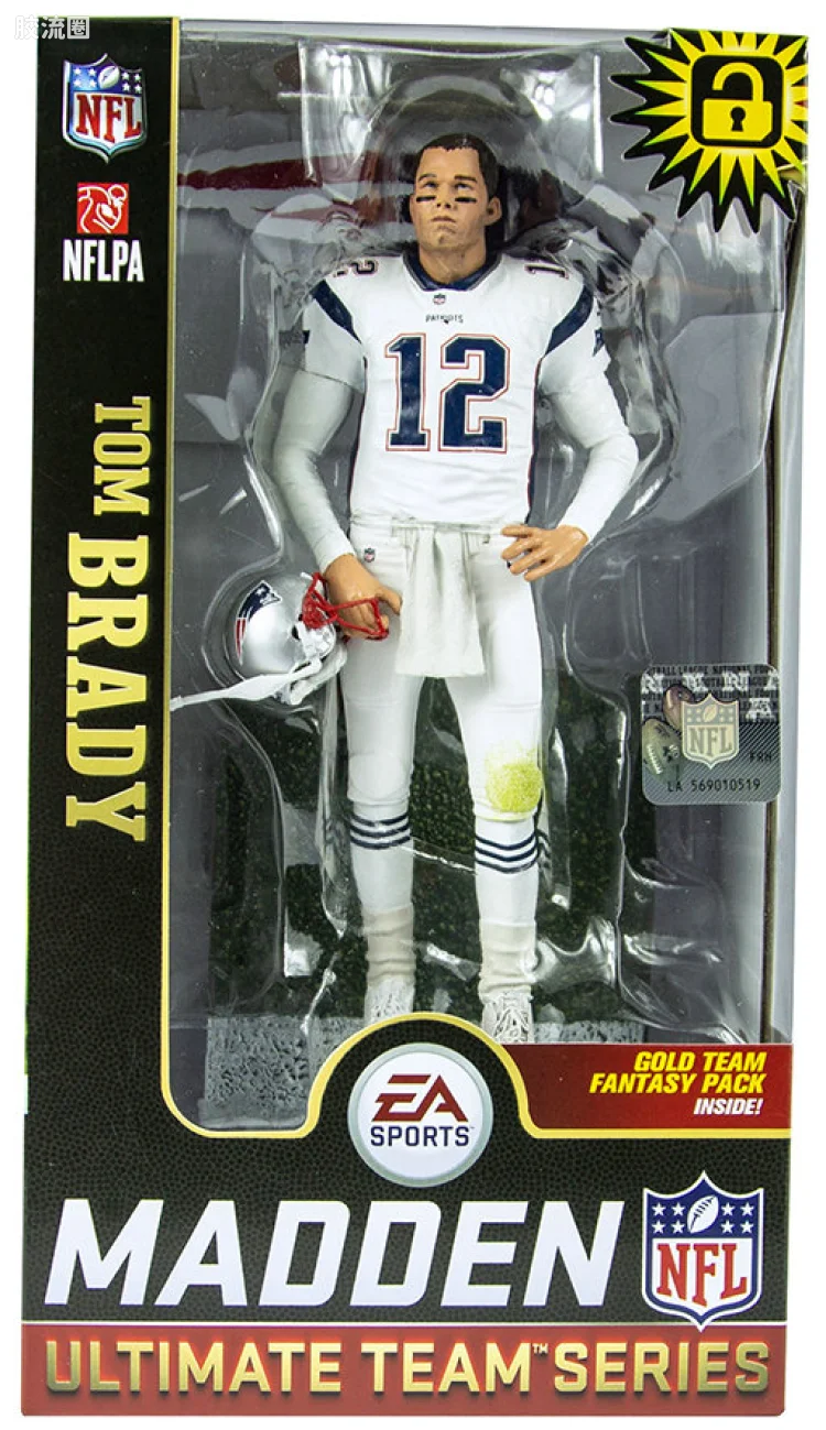 麦克法兰NFL美式足球系列玩具 Madden NFL 19 Ultimate Team Series 1 Tom Brady