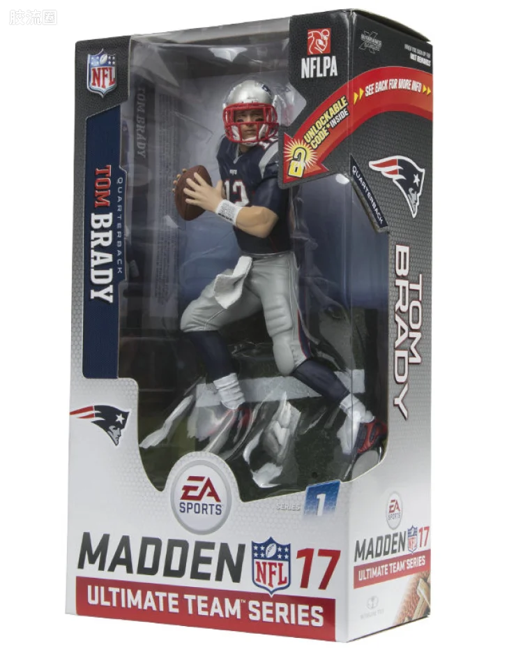 麦克法兰NFL美式足球系列玩具 Madden NFL 17 Ultimate Team Series 1 Tom Brady – Exclusive