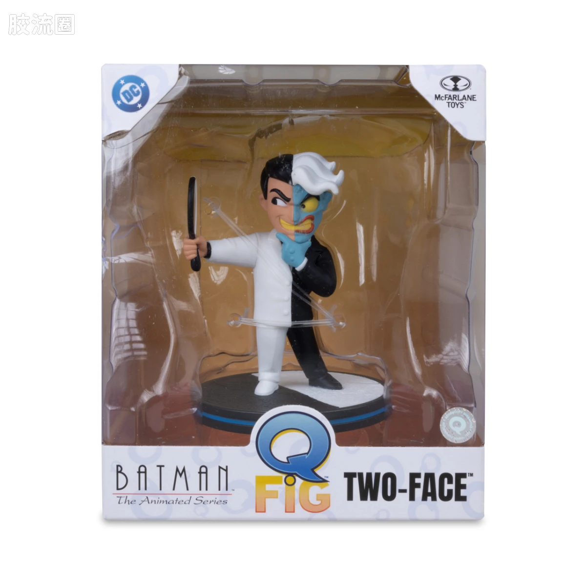 麦克法兰 DC多元宇宙/DC Direct 可动人偶系列 Q-Fig 双面人/毒藤女/泥面人/谜语人/人蝠/企鹅人/急冻人 (蝙蝠侠：动画系列) 套装 - 图片