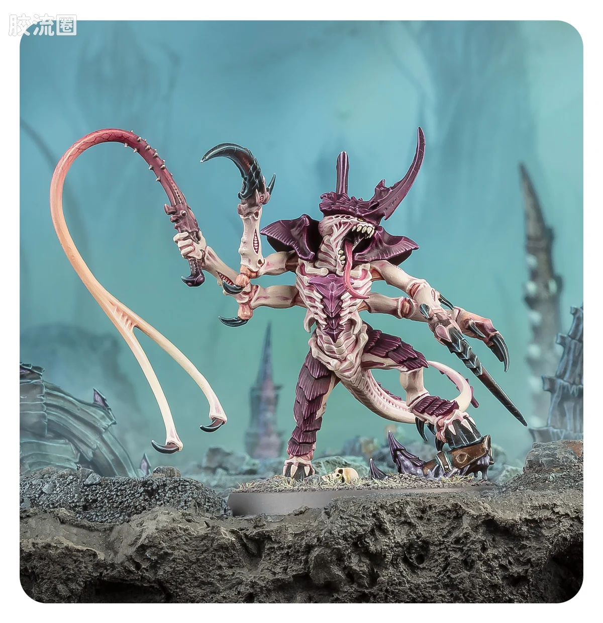 战锤40K Tyranid 泰伦虫族 10版 装备抽击鞭的泰伦王虫 - 图片