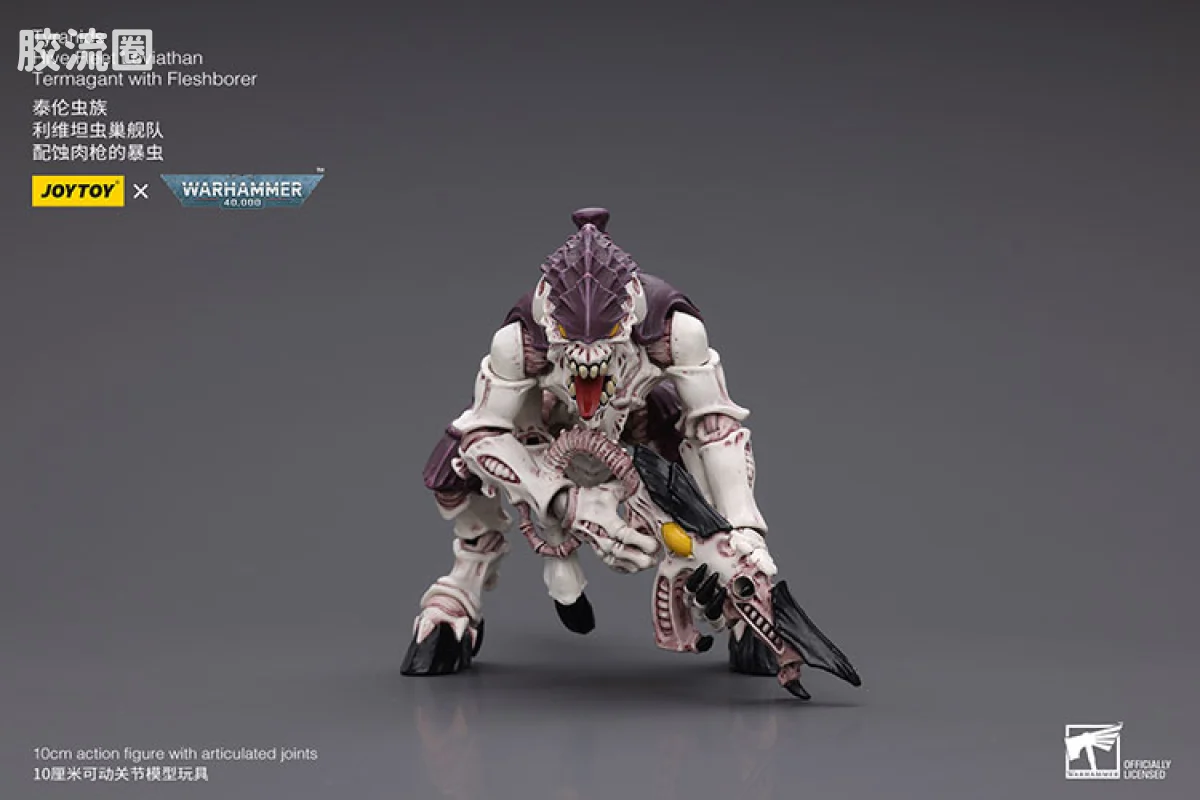 JOYTOY x 战锤40K 异形势力（兽人、钛、泰伦、死灵） 泰伦虫族 蚀肉枪爆虫（利维坦虫巢舰队） - 图片