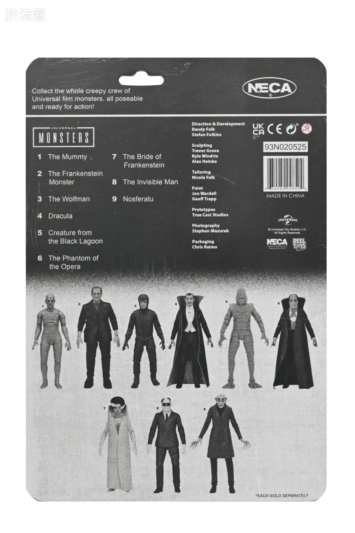 NECA 7寸可动人形系列 环球怪物 终极版系列 90周年夜光复古版科学怪人新娘 （2025展会限定） - 图片