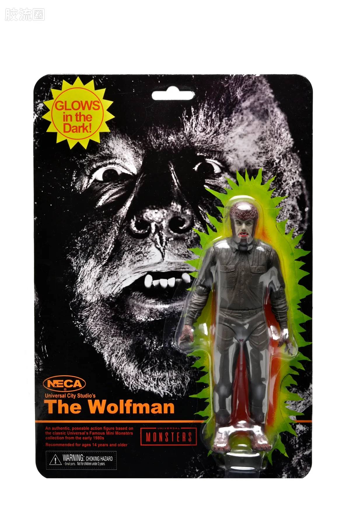 NECA 7寸可动人形系列 环球怪物 终极版系列 夜光复古狼人 - 图片