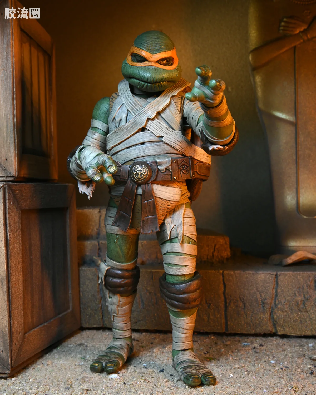 NECA 7寸可动人形系列 环球怪物 X 忍者神龟系列 电影 木乃伊-米开朗琪罗 - 图片